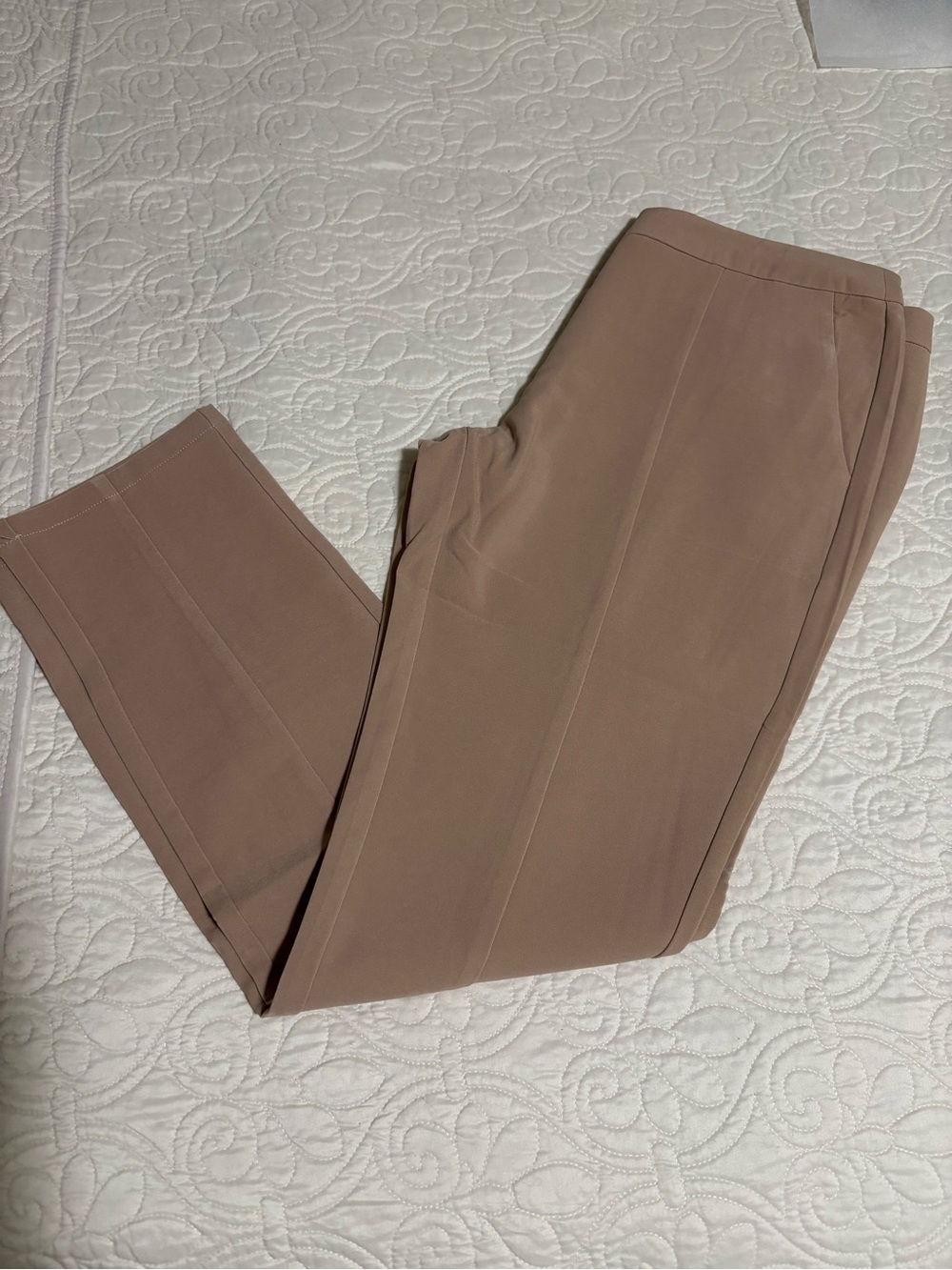 entro Nude Blush Slim Straight Trousers